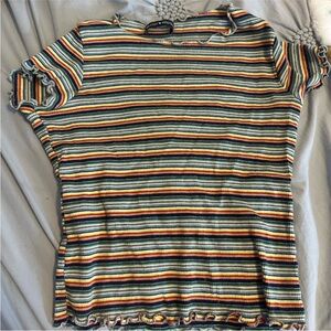 Brandy Melville Multicolor Striped Tee